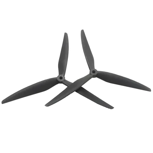 2 Pairs /4 Pairs 7040 8040 9045 3-Blade 5mm Shaft Black Fiberglass Nylon Propeller for 7 Inch 8 Inch 9 Inch FPV RC Racing Drone