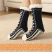 Outdoor Winter Sports Thermal Electric Heated Socks Womens Winter Warm Sock Soft Female Gifts Non Slip Grip Floor Funny Slipper Sock
