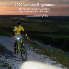 Astrolux BC6 2000Lm Super Bright Bike Headlights 6 LELarge Beads 4800mAh Battery IPX6 Waterproof 5 Light Modes Type-Fast Charge Aluminum Alloy Bicycle Front Light Flashlight
