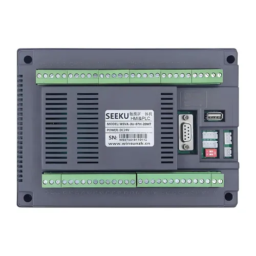 PLC HMI 7 Inch PLC-HMI All in One HMI PLC Integrated PLC-HMI Combo with RS485 RS232 Compatible with FX3U