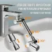 1440 Rotatable Scalable Metal Faucet Aerator Bathroom Tap Splash-proof Bubbler Faucet Filter Nozzle Tap Saving Water Extender