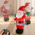 D020 2.4G RC Car Santa Claus Merry Christmas Electric Remote Control One Key Inflatable Sound Music 360 Turning Rechargeable Vehicles Models Toys