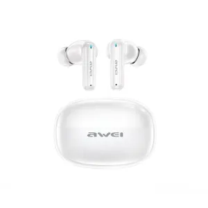 AWEI T92 ANC Pro TWS Wireless Earbuds bluetooth Earphones -52dB ANC ENC Noise Reduction Large-size Composite Diaphragm Sterso Sound Field 20H Battery Life Portable Earphone