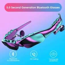 bluetooth V5.0 Earphone HiFi Bass 8h Battery Waterproof Anti-UV Rays Smart Touch Adjustable Sunglasses Sports Headphone