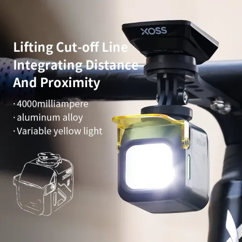 ESLNF 1200LM Wired Remote Control Bicycle Headlight Aluminum Alloy 4000mAh Type-Charging Bike Front Light with Dustproof Lampshade