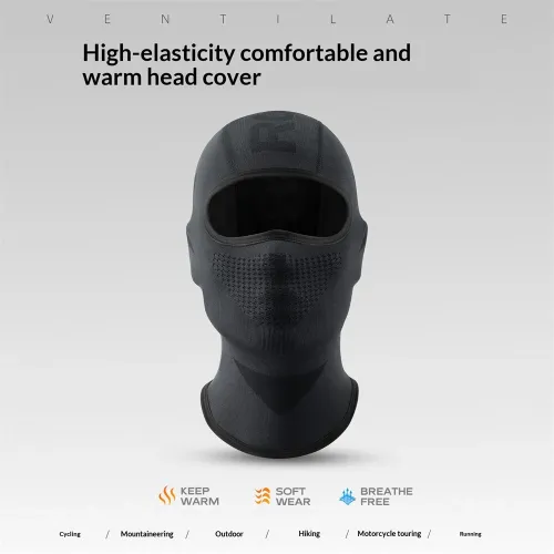 ROCKBROHigh Elastic Comfy Cycling Headgear Full Face Motorcycle Mask Moisture-wicking Breathable Head Neck Cover for Outdoor Windproof