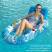 WaveRite 1pc Inflatable Floating Pool Lounge Chair Water Floaties for Swimming Pool Lake Lounge Float Swimming Beach Lounger Floating Seat With Backrest