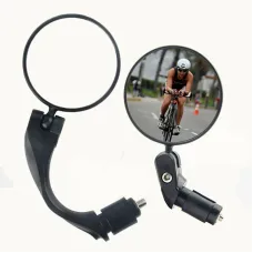 2pcs Bicycle Rear View Mirror Adjustable 360 Rotatable Convex Lens 360 Rotatable Handlebar Safety Mirror For MTB And Road Bike Reflector