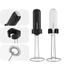 USB Rechargeable Handheld Egg Beater Electric Milk Frother Foam Maker Mixer Coffee Drink Frothing Wand Foamer