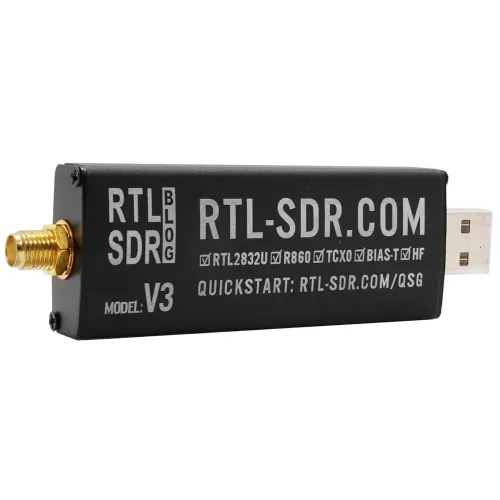 RTL-SDR Blog V3 RTL SDR R820T2 RTL2832U 1PPM TCXO SMA Software Defined Radio 500 kHz-1.7 GHz Dipole Antenna