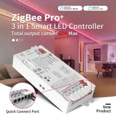GLEDOPTO C-202P ZigBee3.0 Pro+ 3 in 1 LED Strip Controller 20A Max RGBCCT/RGBW/RGB Home Tuya Smart Life APP Voice Control with Alexa