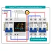 D52-2066 6-in-1 Digital Single Phase Energy Meter with LCD Display Din Rail Mount Power/Voltage/Current/Energy/Frequency Monitor Metering