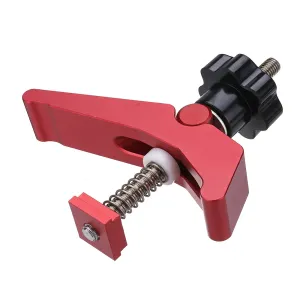HONGDUI Red Quick Acting Hold Down Clamp Aluminum Alloy T-Slot T-Track Clamp Set Woodworking Tool for Woodworking Table