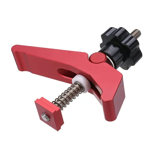 HONGDUI Red Quick Acting Hold Down Clamp Aluminum Alloy T-Slot T-Track Clamp Set Woodworking Tool for Woodworking Table