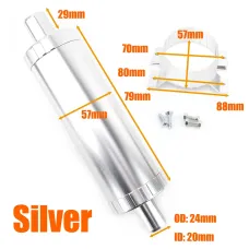 24mm Muffler Noise Reducer Upgraded for Air Diesel Parking Heater Exhaust Pipe Stainless Steel Round For Car Truck Caravan Camper