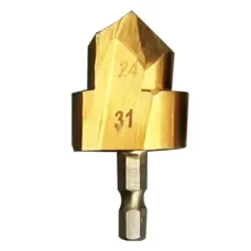 3PCS 6.35mm 1/4"  Hex Shank 3 Flutes High-Speed Steel Countersink Drill Bit #20 #25 #32 Diameter for Wood / Metal / Plastic