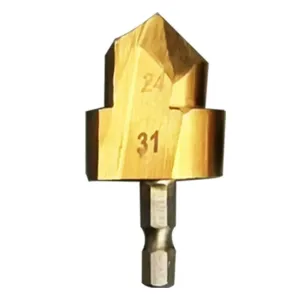 3PCS 6.35mm 1/4"  Hex Shank 3 Flutes High-Speed Steel Countersink Drill Bit #20 #25 #32 Diameter for Wood / Metal / Plastic