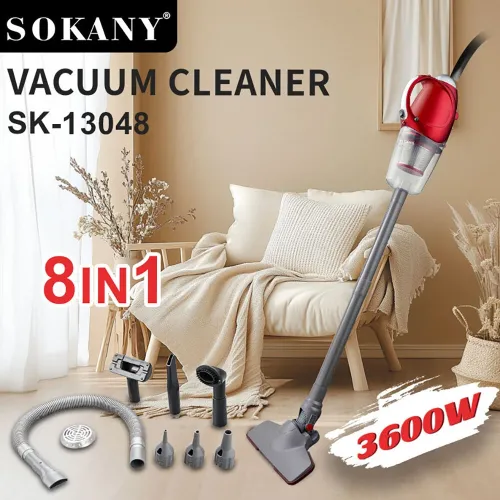 SOKANY 3600W 8-in-1 Handheld Vacuum Cleaner 19000Pa Corded Vacuum Cleaner Deep Cleaning with 1.7LLarge Capacity Dust Cup