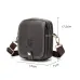 BULLCAPTAIN Casual Sports Mini Genuine Leather Crossbody Bag Men Casual Functional Cowhide Pack Outdoor Hiking Shoulder Bag