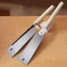 2PCS Pull Saw Set 24inch Double-Edge Saw 10/18 TPI 20inch Single-Edge Saw 14 TPI SK5 Steel Blades for Carpentry DIY Woodworking