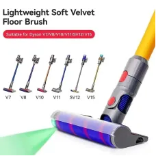 Soft Roller Brush Head forDyson V7 V8 V10 V11 Vacuum Cleaners with Green Lasering Lights High-Density Velvet Attachment