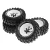 4PCS Off Road Tires Wheel 1.9 inch for 1/8 RC Racing Crawler Car FMS NT4 SCX10 W136 RC Car Parts One Line Hex Adapter