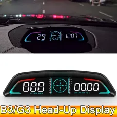 Weiying Car B3 OBD HUD G3 GPS HUD Head Up Display Digital Speedometer Overspeed Alarm Clock RPM Voltage Water Temperature Gauge