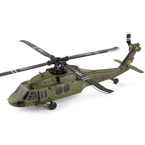 XK K170 UH-60L 2.4G 4CH 6-Axis Gyro Brushless Motor Military Green RC Helicopter RTF