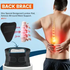 Sport Belt Comfort Anti-Skid Ergonomic Design Waist Spine Protection for Herniated Discs Sciatica Sports Injury Recovery with Lumbar Pad