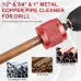 Professional 1/2" & 3/4" & 1" Copper Pipe Cleaner Power Drill Cleaning Tool 1/4 Hex Shank Aluminum Alloy Rust Removal Brush Industrial Pipe Polishing