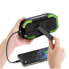 Portable Multifunctional Emergency Solar Hand Crank Radio 5000mAh Power Bank Cranker AM, FM, Compass, LEFlash Light Camping Radio Survival Kit Radio