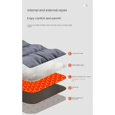 Heated Seat Cushion Office USB Winter Warmer Temperature Adjustable Graphene 5V Electric Chair Pad Electric Heating Cushion Pad Chair Winter Warming 3 Layer Blanket