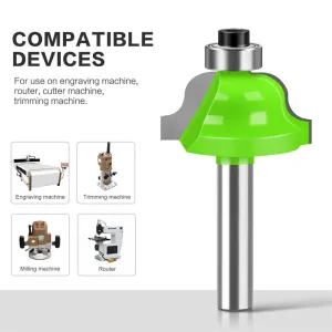 12PCS Router Bit Set 1/4 Inch Shank Tungsten Carbide Woodworking Milling Cutter for Hardwood Plywood Particle Board Engraving Machine