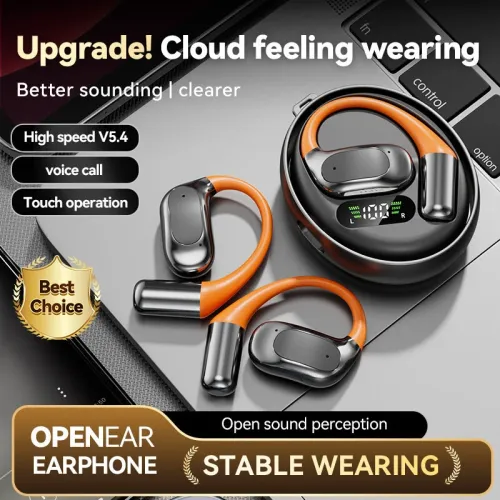 M113 Smart Translation Earbuds Wireless bluetooth 5.4 Earphone HiFi Stereo Bass Panoramic Sound 60H Playback Digital Display Open-ear Sports Headphones