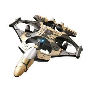 ZHRC Z100 2.4G EPP Hover Fighter Glider One-Key Circling 360 Roll 4 Turbofans 4CH LED RC Drone Airplane Quadcopter Stunt Glider RTF