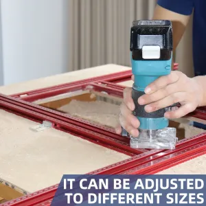 ENJOYWOOD Juice Router Groove Jig Adjustable Router Jig and Template for Cutting Board with Metric/Imperial Scales Router Guide for Perfect Grooves