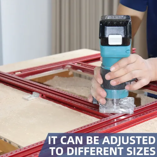 ENJOYWOOD Juice Router Groove Jig Adjustable Router Jig and Template for Cutting Board with Metric/Imperial Scales Router Guide for Perfect Grooves