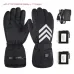 Heated Motorcycle Gloves Winter Snowmobile Skiing Gloves with Reflective Safety Stripe Design for Outdoor Warm Windproof Cycling