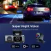 4K Dual Lens Car Dash Cam with High Definition Wide Angle Loop Recording Night Vision Wifi 24 Hours Parking Monitoring