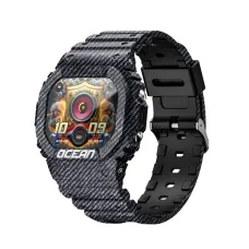 LOKMAT OCEAN 1.75-inch HD Screen Built-in LED Flashlight Compass AI Voice Assistant 30M Waterproof bluetooth Call Heart Rate Blood Oxygen Monitor Sleep Monitoring Respiratory Training Multi-sport Modes Smart Watch