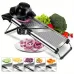 Multifunctional Vegetable Cutter Grater Food Slicer Adjustable Thickness for Cheese Fruits Vegetables Stainless Steel Food Cutter Slicer Dicer with Extra Brush for Kitchen