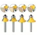 6.35mm Shank Router Bits Set Corner Round Over High quality Alloy Corner Rounding  Milling Cutter With Bearing For Wood Woodworking Tool