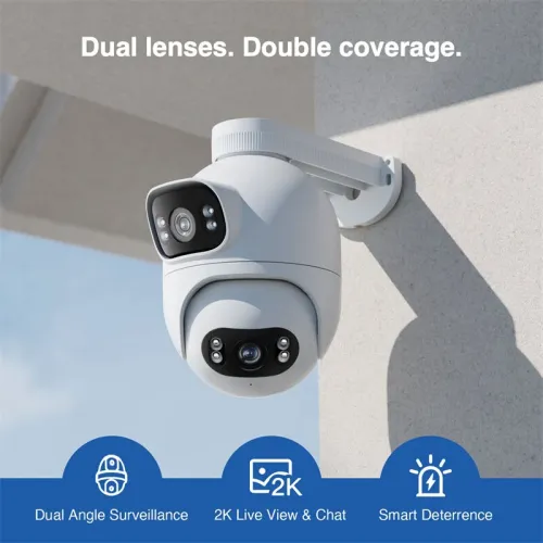 IMILAB EC6 Dual 2K Lens WiFi Spotlight Camera 360 PTZ Wireless Cam Color Night Vision AI Detection Two-way Audio Siren Alarm Home Monitoring Security Cam APP Control