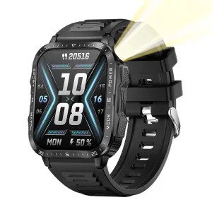 Senbono KT79 1.96inch HD Screen IPX8-3ATM Waterproof SOS Flashlight bluetooth Call Heart Rate Blood Pressure Blood Oxygen Monitor Sleep Monitoring Women's Health Multi-sport Modes Music Playback Smart Watch