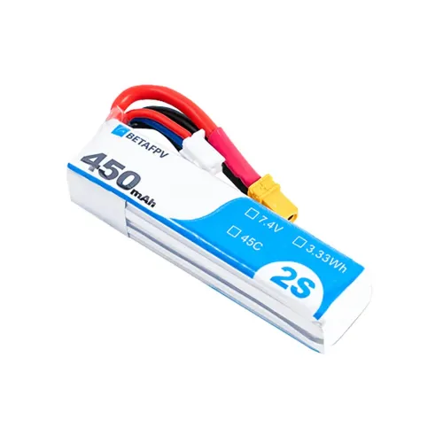 2PCS BETAFPV 7.4V 450mAh 2S 45C Battery XT30 for Meteor85 Meteor85 HD Beta75X Mobula 7 2S Brushless Whoop FPV Drones