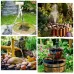 Solar Powered Water Pump Kit for Garden Decor with 8 Nozzle Attachments Environmentally Solar Panel for DIY Fountain Pond Bird Bath Aquarium Waterfall