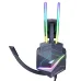 ONIKUMA X20 RGB Gaming Headset Wired Earphone 50mm Drive Unit Stereo Surround Sound Breathable Earmuff USB 3.5mm Wired Gamer Headphones with Omnidirectional Microphone