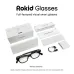 Rokid AI Smart Glasses with Visual Display Real Time Translation Navigation Info Built-in Dual Stereo Speakers Voice Control AR Wearable Smart Audio Glasses