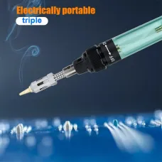 14-in-1 Wireless Butane Soldering Kit Adjustable 1300 Flame 450 Soldering Temperature 35-45 Minutes Usage Portable for DIY Repair Electronic Automotive Projects