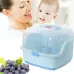 Baby Portable Bottle Drying Racks With Anti-dust Cover Large Nursing Bottle Storage Box Baby Dinnerware Organizer